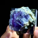 Natural Purple Phantom Fluorite Coexists with Pyrite comes from Yaogangxian,Hunan 45*40*40MM - image 4