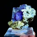 Natural Purple Phantom Fluorite Coexists with Pyrite comes from Yaogangxian,Hunan 45*40*40MM - image 3