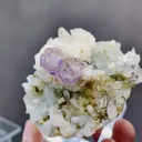 Natural Purple Phantom Fluorite coexists with Quartz and Dolomite comes from Shangbao,Hunan 65*50*30MM - image 3