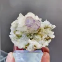 Natural Purple Phantom Fluorite coexists with Quartz and Dolomite comes from Shangbao,Hunan 65*50*30MM - image 4