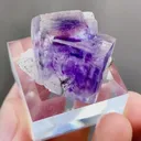 Natural Purple Phantom Fluorite coexists with Quartz comes from Yaogangxian,Hunan 30*17*27MM - image 3