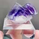 Natural Purple Phantom Fluorite coexists with Quartz comes from Yaogangxian,Hunan 30*17*27MM - image 2
