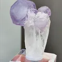 Natural Purple Phantom Fluorite coexists with Quartz comes from Yaogangxian,Hunan 35*30*50MM - image 1