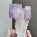 Natural Purple Phantom Fluorite coexists with Quartz comes from Yaogangxian,Hunan 35*30*50MM - image 2