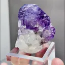 Natural Purple Phantom Fluorite coexists with Quartz comes from Yaogangxian,Hunan 35*45*40MM - image 5