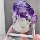 Natural Purple Phantom Fluorite coexists with Quartz comes from Yaogangxian,Hunan 35*45*40MM - image 3