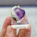 Natural Purple Phantom Fluorite coexists with Quartz comes from Yaogangxian,Hunan 37*20*20MM - image 1