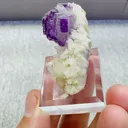 Natural Purple Phantom Fluorite coexists with Quartz comes from Yaogangxian,Hunan 37*20*20MM - image 3