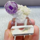Natural Purple Phantom Fluorite coexists with Quartz comes from Yaogangxian,Hunan 37*20*20MM - image 4
