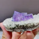 Natural Purple Phantom Fluorite coexists with Quartz comes from Yaogangxian,Hunan 80*35*60MM - image 4