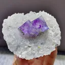 Natural Purple Phantom Fluorite coexists with Quartz comes from Yaogangxian,Hunan 80*35*60MM - image 2