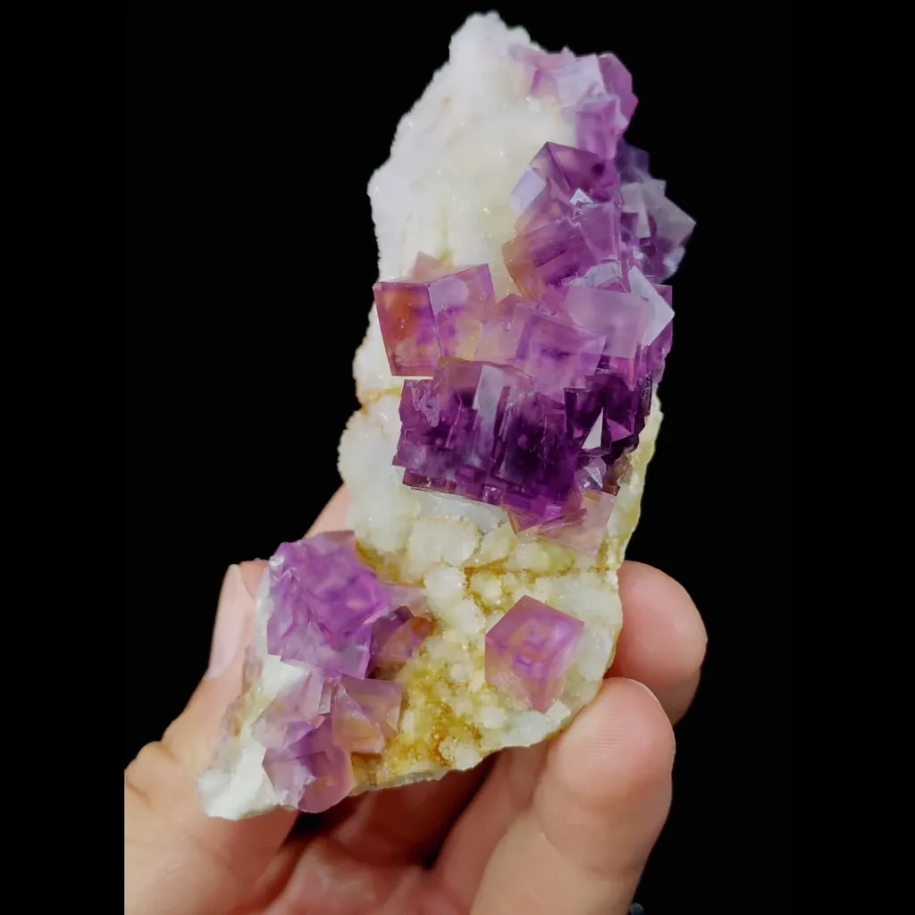 Natural Purple Phantom Fluorite comes from Anhui,China 40*35*95MM image
