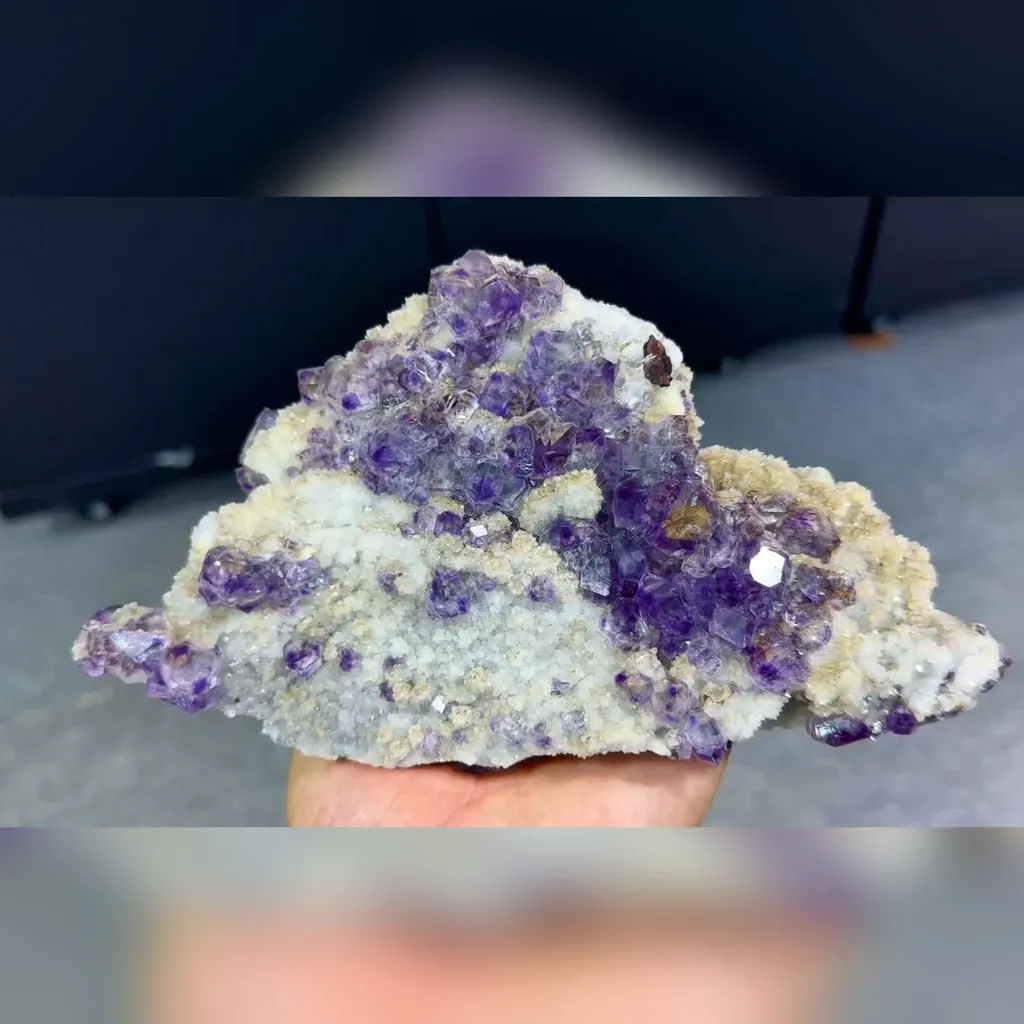 Natural Purple Phantom Fluorite comes from Fujian,China 205*110*35MM image