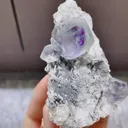 Natural Purple Phantom Fluorite comes from Fujian,China 50*30*70MM - image 3