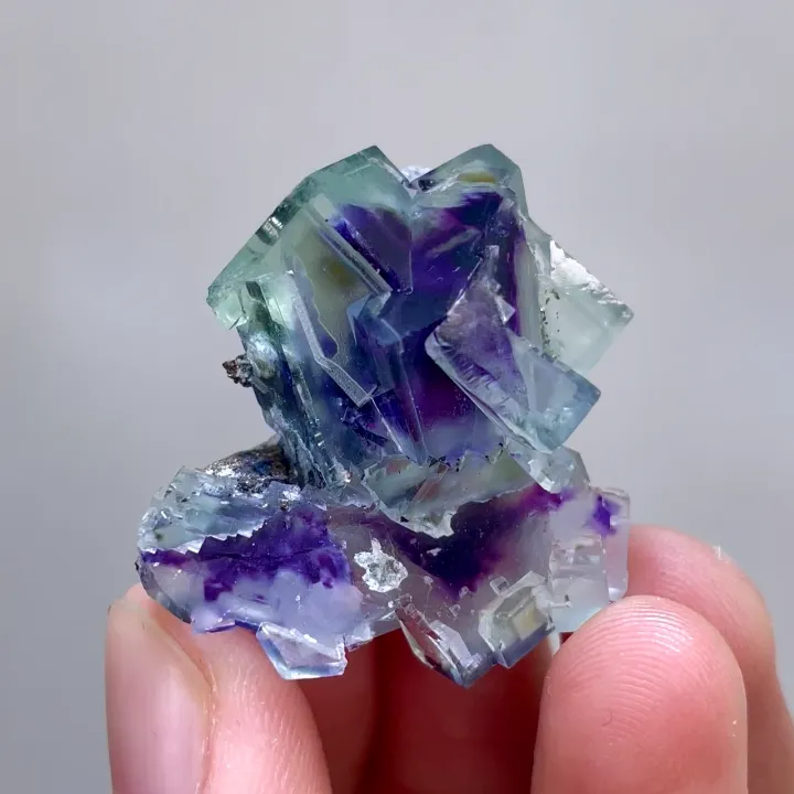 Natural Purple Phantom Fluorite comes from Inner Mongolia,China 30*30*25MM - image 6