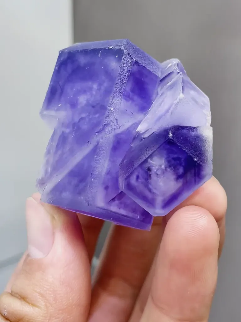 Natural Purple Phantom Fluorite comes from Shizhuyuan,Chenzhou 40*40*30MM - image 2