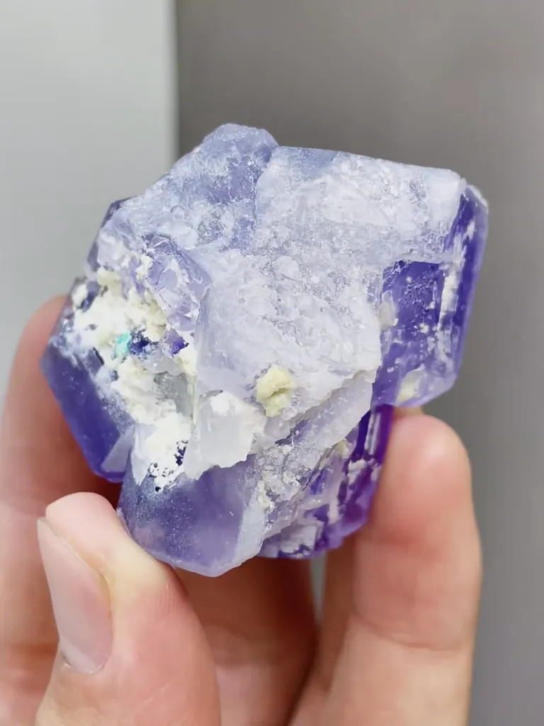 Natural Purple Phantom Fluorite comes from Shizhuyuan,Chenzhou 40*40*30MM - image 5