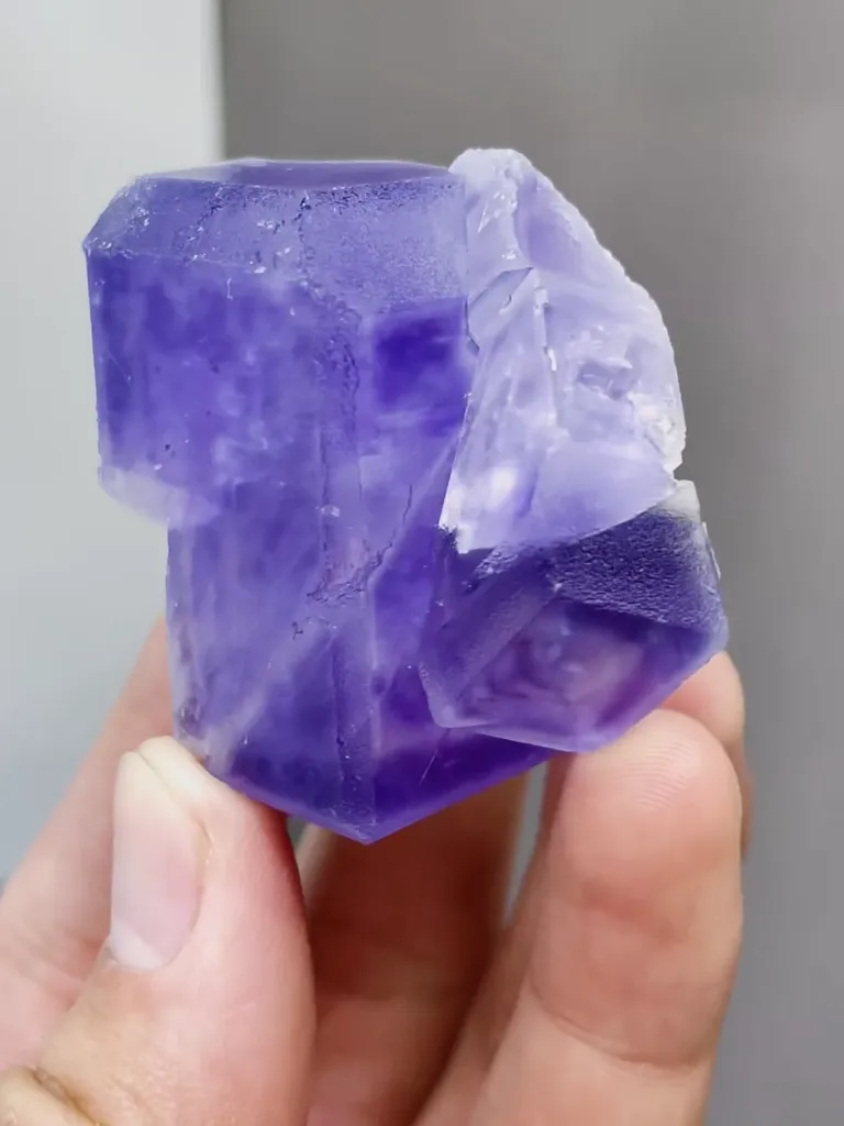 Natural Purple Phantom Fluorite comes from Shizhuyuan,Chenzhou 40*40*30MM - image 4