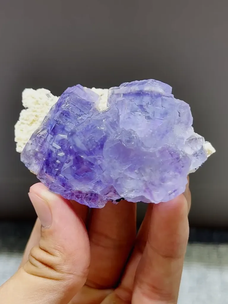 Natural Purple Phantom Fluorite comes from Shizhuyuan,Chenzhou 75*20*45MM - image 4