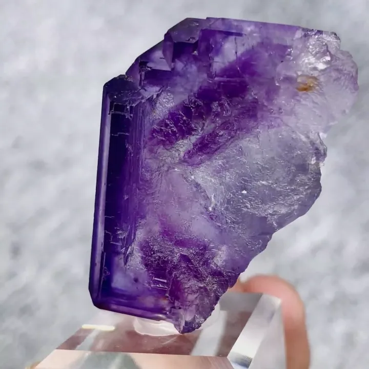 Natural Purple Phantom Fluorite comes from Yaogangxian,Hunan 20*30*35MM - image 3