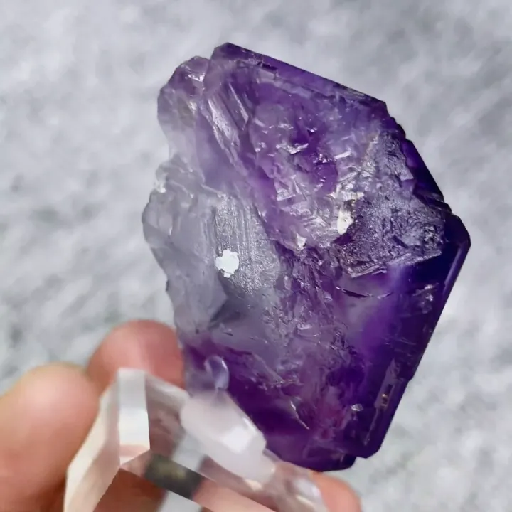 Natural Purple Phantom Fluorite comes from Yaogangxian,Hunan 20*30*35MM - image 4