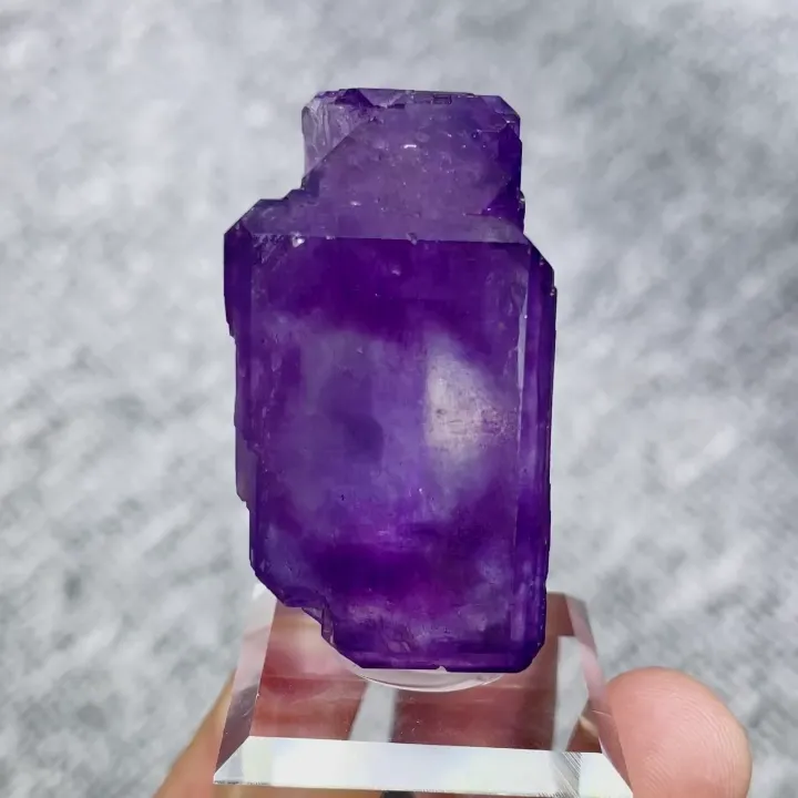 Natural Purple Phantom Fluorite comes from Yaogangxian,Hunan 20*30*35MM - image 6