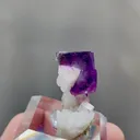 Natural Purple Phantom Fluorite comes from Yaogangxian，Hunan 25*10*25MM - image 3