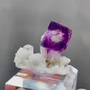 Natural Purple Phantom Fluorite comes from Yaogangxian，Hunan 25*10*25MM - image 1