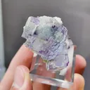 Natural Purple Phantom Fluorite comes from Yaogangxian,Hunan 25*25*35MM - image 4