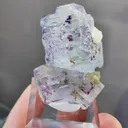 Natural Purple Phantom Fluorite comes from Yaogangxian,Hunan 25*25*35MM - image 1