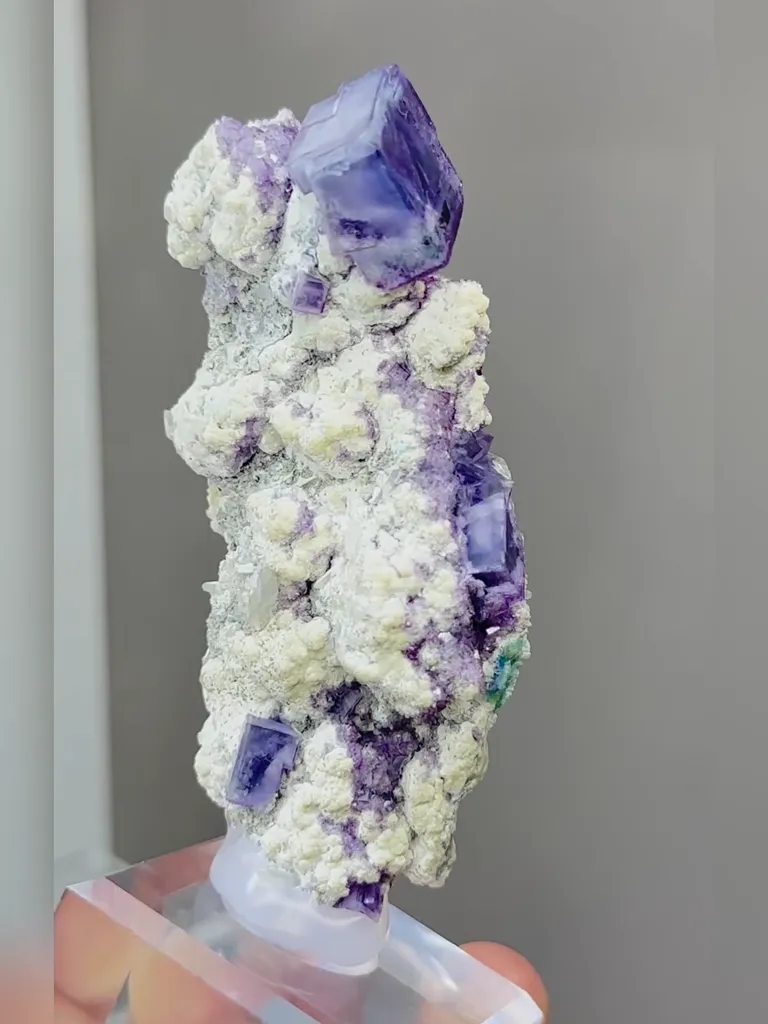 Natural Purple Phantom Fluorite comes from Yaogangxian,Hunan 25*35*75MM - image 2