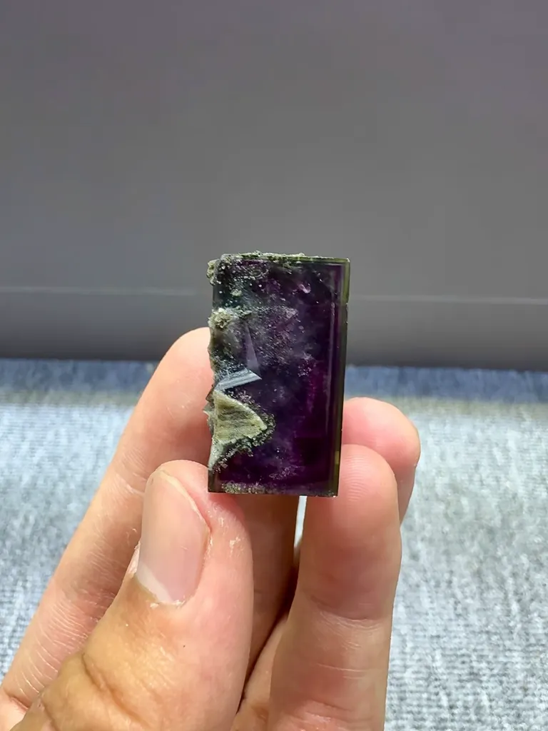 Natural Purple Phantom Fluorite comes from Yaogangxian,Hunan 30*15*25MM - image 6