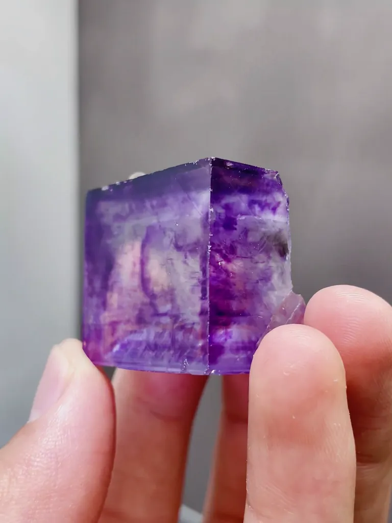 Natural Purple Phantom Fluorite comes from Yaogangxian,Hunan 30*20*25MM - image 2