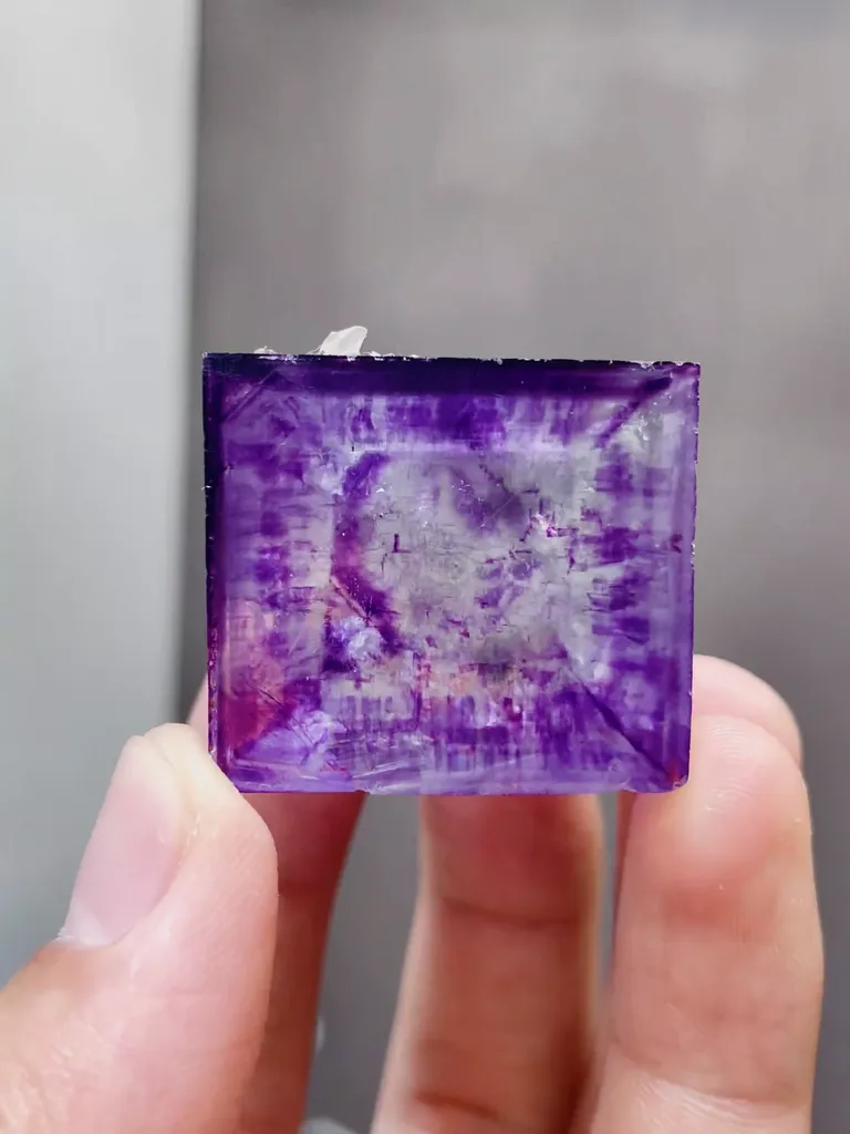 Natural Purple Phantom Fluorite comes from Yaogangxian,Hunan 30*20*25MM image