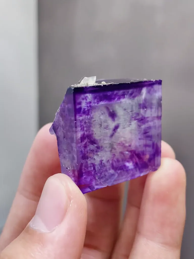 Natural Purple Phantom Fluorite comes from Yaogangxian,Hunan 30*20*25MM - image 3