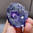 Natural Purple Phantom Fluorite comes from Yaogangxian,Hunan 30*20*30MM - image 1