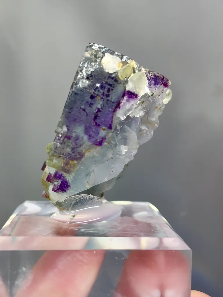 Natural Purple Phantom Fluorite comes from Yaogangxian,Hunan 30*20*35MM - image 3