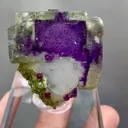 Natural Purple Phantom Fluorite comes from Yaogangxian,Hunan 30*20*35MM - image 2
