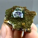Natural Purple Phantom Fluorite comes from Yaogangxian,Hunan 30*30*19MM - image 1