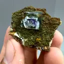 Natural Purple Phantom Fluorite comes from Yaogangxian,Hunan 30*30*19MM - image 4