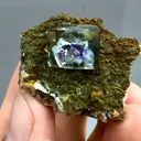 Natural Purple Phantom Fluorite comes from Yaogangxian,Hunan 30*30*19MM - image 2
