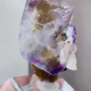 Natural Purple Phantom Fluorite comes from Yaogangxian,Hunan 30*30*50MM - image 3
