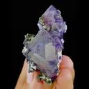 Natural Purple Phantom Fluorite comes from Yaogangxian,Hunan 30*60*30MM - image 3
