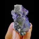 Natural Purple Phantom Fluorite comes from Yaogangxian,Hunan 30*60*30MM - image 2