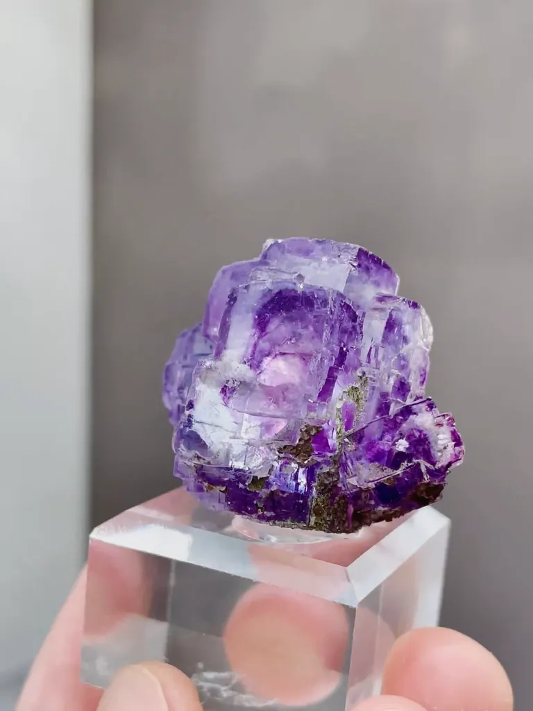 Natural Purple Phantom Fluorite comes from Yaogangxian,Hunan 35*20*25MM - image 5