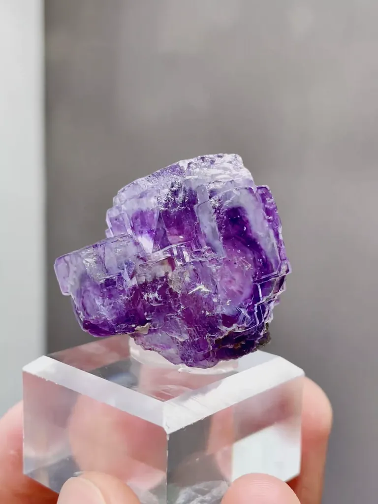 Natural Purple Phantom Fluorite comes from Yaogangxian,Hunan 35*20*25MM - image 3