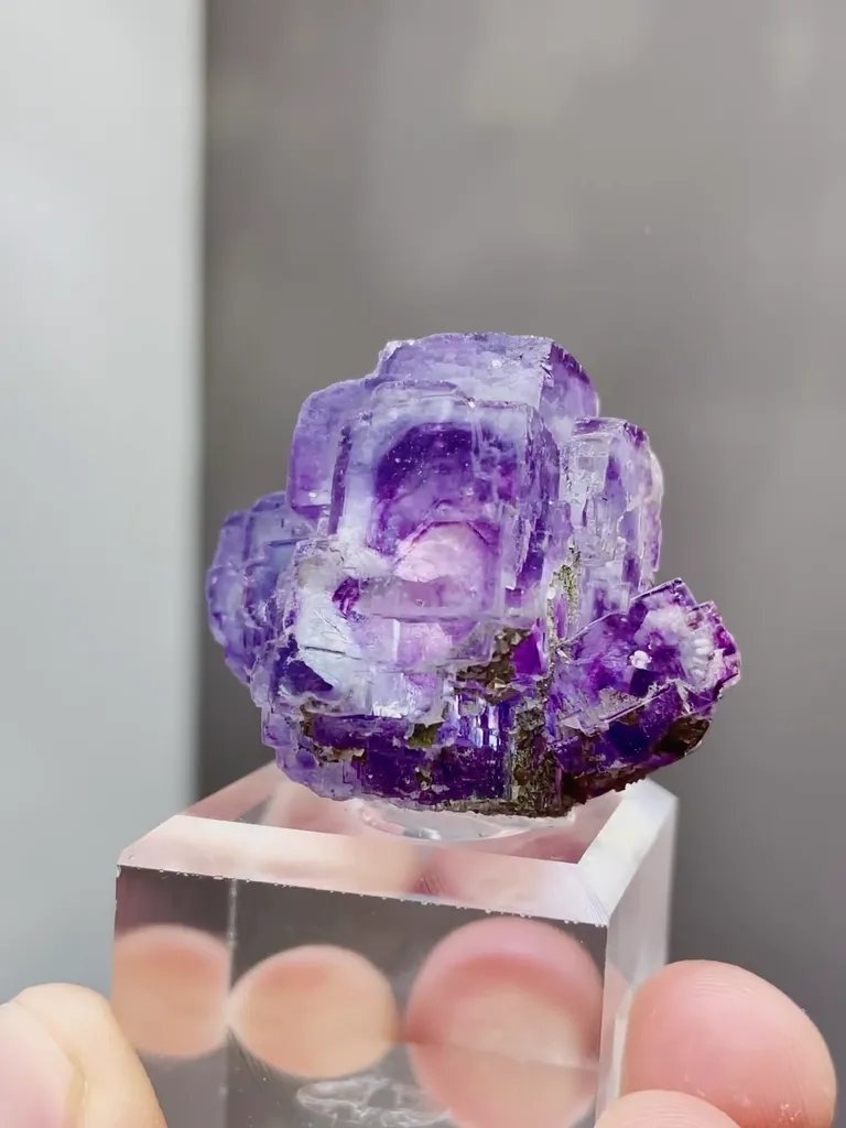 Natural Purple Phantom Fluorite comes from Yaogangxian,Hunan 35*20*25MM - image 6