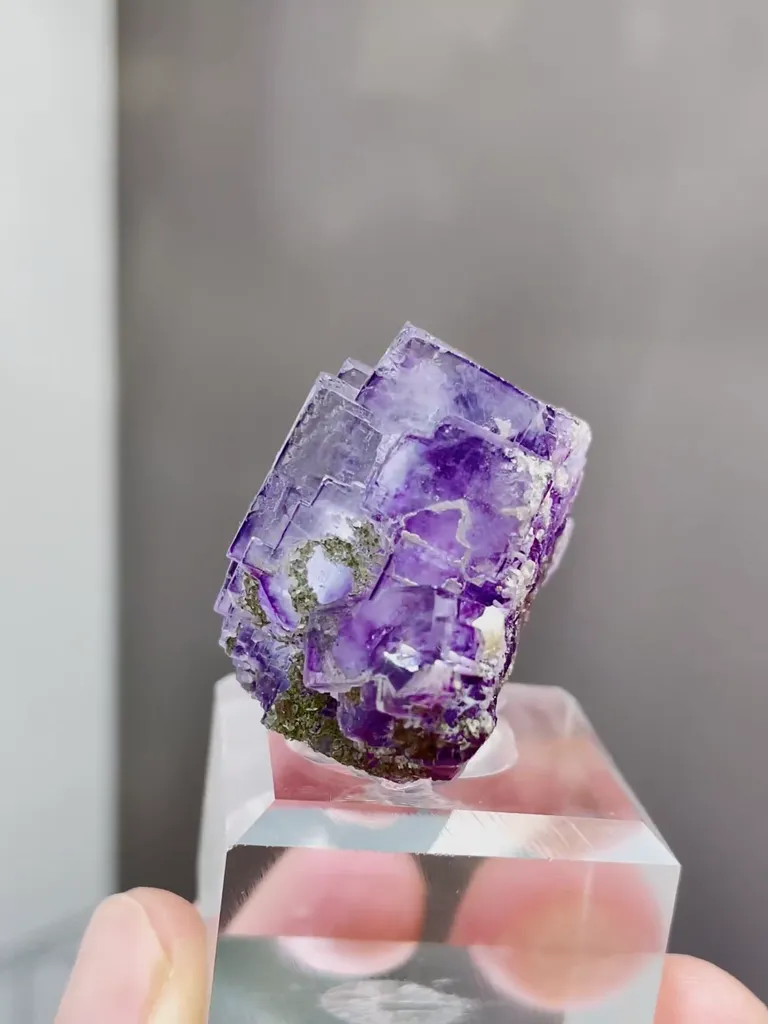 Natural Purple Phantom Fluorite comes from Yaogangxian,Hunan 35*20*25MM - image 4