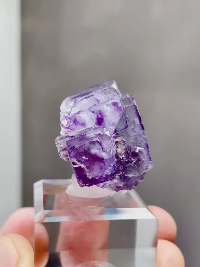 Natural Purple Phantom Fluorite comes from Yaogangxian,Hunan 35*20*25MM - image 2
