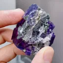 Natural Purple Phantom Fluorite comes from Yaogangxian,Hunan 35*20*40MM - image 6